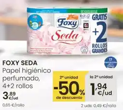 Eroski Foxy - seda papel higienico perfumado oferta