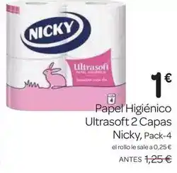 Supermercados El Jamón Nicky - papel higiénico ultrasoft oferta