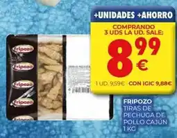 CashDiplo Fripozo - tiras de pechuga de pollo cajun oferta