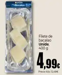 Unide Supermercados Unide - filete de bacalao oferta