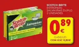 CashDiplo Scotch-brite - estropajo salvaunas duplo 2 unidades oferta