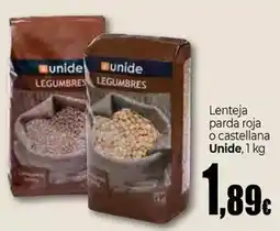 Unide Supermercados Unide - lenteja parda roja o castellana oferta