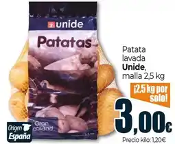 Unide Supermercados Unide - patata lavada malla oferta