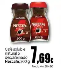Unide Supermercados Nescafé - café soluble natural o descafeinado oferta