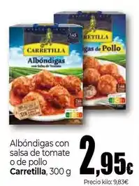 Unide Supermercados Carretilla - albóndigas con salsa de tomate o de pollo oferta