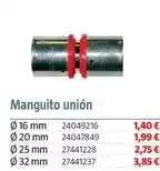 Bauhaus Manguito union oferta