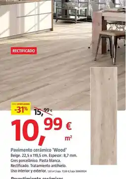 Bauhaus Pavimento ceramico 'wood' oferta
