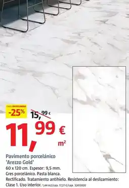 Bauhaus Pavimento porcelánico 'arezzo gold' oferta