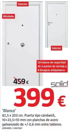 Bauhaus Puerta de seguridad de interior ''blanco'' oferta