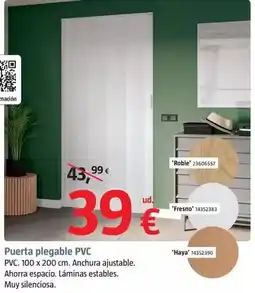 Bauhaus Puerta plegable pvc oferta
