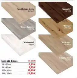 Bauhaus Tableros de melamina sand artisan beech oferta