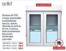 Bauhaus Solid - ventana de pvc 2 hojas practicable- accilobationta oferta
