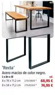 Bauhaus Patas recta oferta