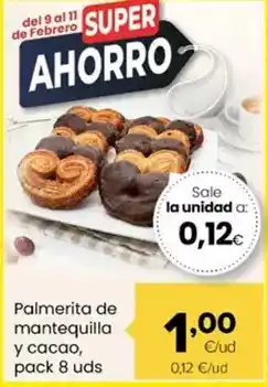 Autoservicios Familia Palmerita de mantequilla y cacao oferta