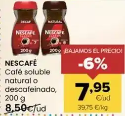 Autoservicios Familia Nescafé - café soluble natural o descafeinado oferta