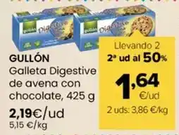 Autoservicios Familia Gullón - galleta digestive de avena con chocolate oferta