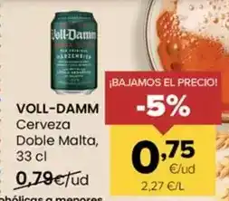Autoservicios Familia Voll-damm - cerveza doble malta oferta