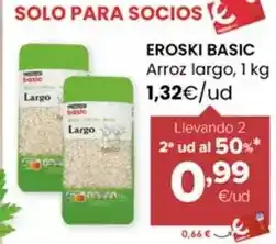 Autoservicios Familia Eroski basic - arroz largo oferta