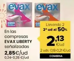 Autoservicios Familia Evax liberty - en las compresas oferta