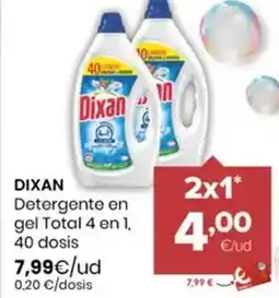 Autoservicios Familia Dixan - detergente en gel total 4 en 1 oferta
