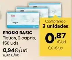 Autoservicios Familia Eroski basic - tisùes, 2 capas oferta