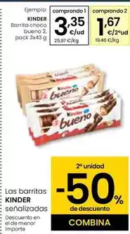 Eroski Kinder - barrita choco bueno 2 oferta