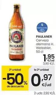 Eroski Paulaner - cerveza alemana h. weissbier oferta