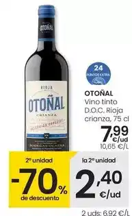 Eroski Otoñal - vino tinto d.o.c. rioja crianza oferta