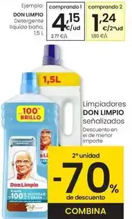 Eroski Don limpio - detergente líquido baño oferta