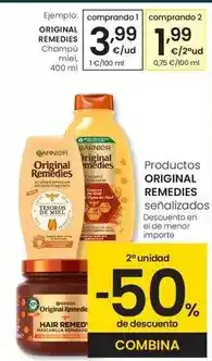 Eroski Original remedies - champú miel oferta