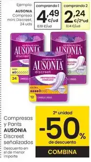 Eroski Ausonia - compresa mini discreet oferta