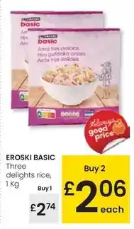 Eroski Eroski basic - three delights rice oferta