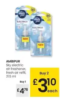 Eroski Ambi pur - sky electric air freshener, fresh air refill oferta