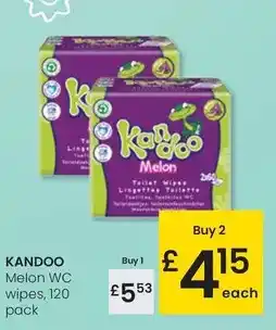 Eroski Kandoo - melon wc wipes oferta