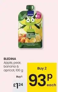Eroski Bledina - apple, pear, banana & apricot oferta