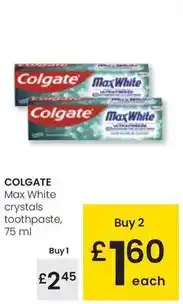 Eroski Colgate - max white crystals toothpaste oferta