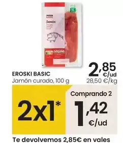 Eroski Eroski basic - jamon curado oferta