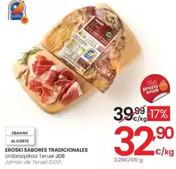 Eroski Eroski sabores tradicionales - jamón de teruel d.o.p oferta