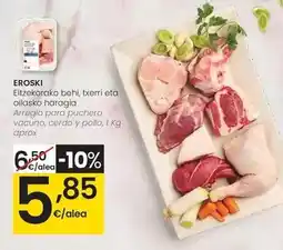 Eroski Eroski - arreglo para puchero vacuno, cerdo y pollo oferta