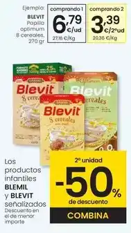Eroski Blevit - papilla optimum 8 cereales oferta