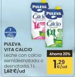 Eroski Puleva vita calcio - leche con calcio semidesnatada o desnatada oferta