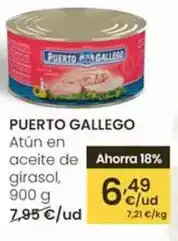 Eroski Puerto gallego - atún en aceite de girasol oferta