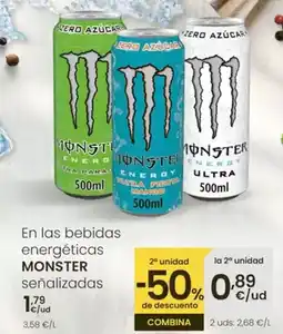 Eroski Monster - en las bebidas energéticas oferta