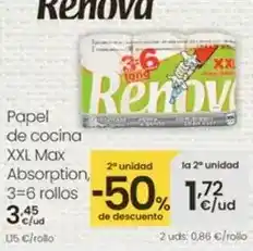 Eroski Renova - papel de cocina xxl max absorption oferta