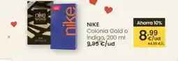 Eroski Nike - colonia gold o indigo oferta