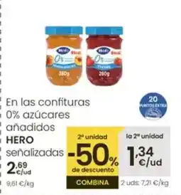 Eroski Hero - en las confituras 0% azucares anadidos oferta