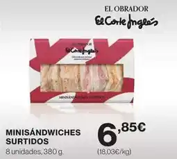 El Corte Inglés Obrador - minisádwiches surtidos oferta