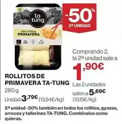 El Corte Inglés Ta tung - rollitos de primavera oferta