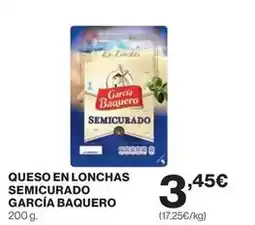 El Corte Inglés García baquero - queso en lonchas semicurado oferta