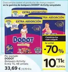 Caprabo Dodot - bolquers activity extra t5 oferta